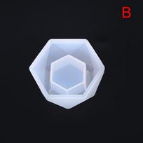 Plant Flower Pot Silicone Mold Epoxy Resin Diy Candle Holder Mould Jewelry Tools B