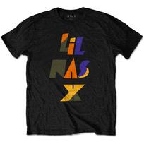 Lil Nas X Scrap Letters Black T-Shirt S