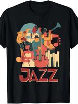 Men's & Women's Jazz Orchestra Stage Performance T-Shirt - Pure Short Sleeve Ret 3XL