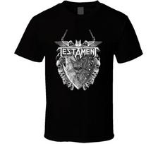 testament band music shield album logo tee shirt2 L
