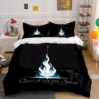 Quench Not The Spirit Bedding Set Bedding set (1 duvet cover, 2 pillowcases, duvet not included) 135x200cm