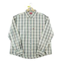 Seconde vie - Chemise détente Homme à carreaux Bleu - Bon état 2XL