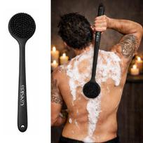 Episkey Soft Silicone Back Scrubber Shower Bath Brush with Long Handle | Flexible Bristles for Smooth Skin | Exfoliating Brush | Body Scrubber for