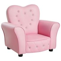 Kids Toddler Chair Sofa Children Armchair Seating Relax Playroom Seater Girl Princess Pink 59 x 41.5 x 49 cm rožinė