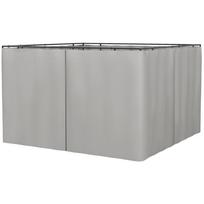 Set of Four 3 x 3m Gazebo Replacement Walls - Light Grey 302 x 1 x 205 cm šviesiai pilka spalva