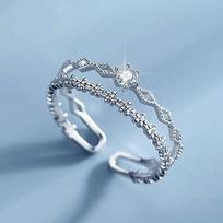 925 Silve Irregular Wide Ring for Women Girl Party Gift Geometry Ins Punk Jewelry