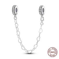 Safety Chain Dragonfly Butterfly 925 Silver Original Ladybird Hummingbird Charm DIY Jewelry Making For Bracelet Bangle