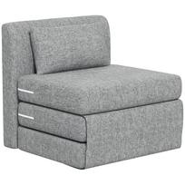 Sofa-lova, Svečių čiužinys, 3 dalių sulankstoma, Kompaktiška, Metalinis rėmas, 80x75x74 cm, Pilka 80 x 75 x 74 cm pilka