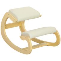 Ergonomic Rocking Knee Stool for Home Office, to Improve Posture, Cream 55 x 85 x 55 cm kreminė