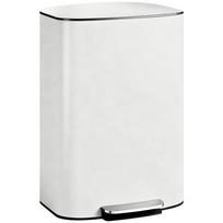 Trash Can Kitchen 50 Liter Pedal Bin with Stay-Open Function, Soft-Close Lid, Pedal, Cream White 45.1 x 36.5 x 62.2 cm kreminė
