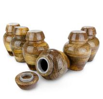 Mango Wood Mini Keepsake Urns Set Mango Wood Mini Keepsake Urns Set