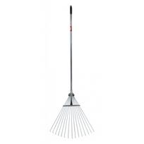 Lapų grėblys vėduoklinis AWTools AW00092, su kotu, 1150 - 1510 mm, sidabro sp.
