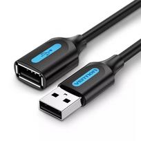 Vention USB 2.0 A vyriškas į A moterišką prailginimo kabelis 2 m juodas PVC