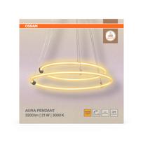 Šviestuvas lubų Osram Aura, LED, 3000 °K, 1 x 21 W, skaidri sp.