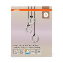 Šviestuvas lubų Osram Circle, LED, 3000 - 6500 °K, 3 x 20 W, skaidri sp.