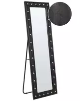 Pastatomas veidrodis ANSOUIS 150 cm, ekologiška oda, juodas