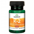 Swanson Vitaminas K2 (menachinonas-7) 30 kaps.