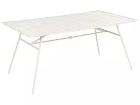 Sodo stalas TERENZO 160 cm 90 cm metalinis šviesiai smėlio spalvos