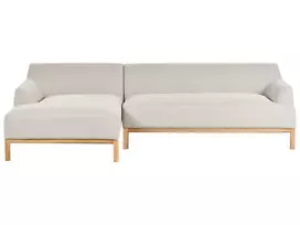 3 vietų kampinė sofa SOSJO šviesiai smėlio spalvos, dešinė pusė