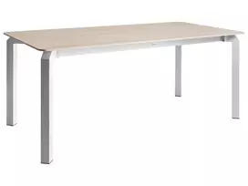 Konferencinis stalas FELETTO 90 cm 180 cm akmens imitacijos travertino efektas