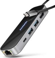 AXAGON USB-C 5Gbps GLASS 6in1 Hub | HMC-6GLN HMC-6GLN | 8595247908674