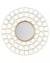 Sieninis veidrodis LABRIT 90 cm 90 cm metalinis auksinis