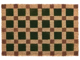 Durų kilimėlis VILLASIS Smėlio spalvos/ žalias 40 x 60 cm Kokoso pluoštas