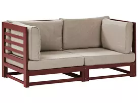 2 vietų sodo sofa TRANI modulinė akacijos mediena, bordinė