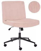 Biuro kėdė GEDDES velvetinė pastelinė rožinė