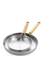 Greenpan - Greenpan Padova Ubehandlet Sæt, 2 Dele: Stegepande 20 + 28 Cm - Keptuvė - Sidabro