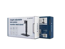 Gembird MS-D1ST-02 Reguliuojamo aukščio monitoriaus stovas, 17–32 colių, juodas