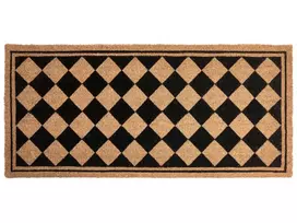 Durų kilimėlis CARDONA smėlio/juodos spalvos 55 x 120 cm kokoso pluoštas