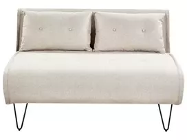 Dvivietė išskleidžiama sofa VESTFOLD šviesiai smėlio spalvos