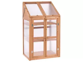 Balkoninis šiltnamis VOLVERA, eglės mediena, šviesiai rudas, 49 cm