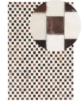 Kilimas KAYABEY smėlio spalvos 140 x 200 cm iš natūralios odos