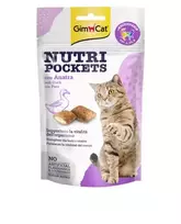 GimCat Nutri Pockets skanėstai katėms su antiena, 60 g