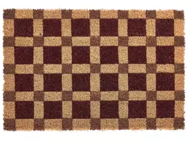 Durų kilimėlis VILLASIS smėlio/rudos spalvos 60 x 90 cm kokoso pluošto