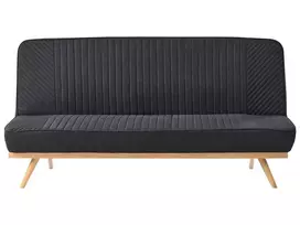 Dvivietė išskleidžiama sofa KALFAFEL, juoda