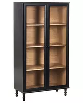 Vitrina su stiklinėmis durelėmis TINGLEDALE 80 cm juoda