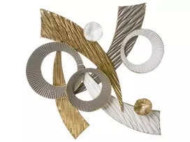Sienų dekoracija FENIT Metal 54 cm auksinė