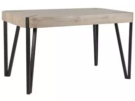 Valgomojo stalas CAMBELL smėlio pilkos spalvos 130 cm 80 cm