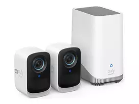 Eufy Security S300 EufyCam 3C 2 kamerų rinkinys – belaidė 4K lauko apsaugos kamera su veido atpažinimu, iki 16TB išplečiama atmintimi