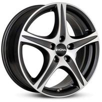 Ratlankis RONAL R17x7 5x100 ET 37 CB 68 (Matte Black Front Polished)