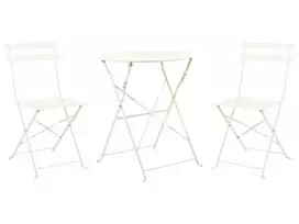 Balkono baldų komplektas FIORI Metal Off-white