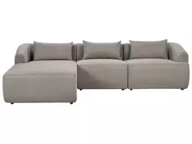 Trivietė kampinė sofa SVANSELE smėlio pilkumo spalvos, dešininė