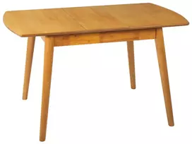 Išskleidžiamas valgomojo stalas TOMS šviesiai rudas 100/130 cm 80 cm