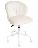 Besisukanti kėdė CHEERFUL veliūrinė pieno baltumo