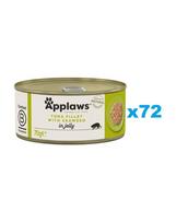 APPLAWS Cat Adult Tuna with Seaweed in Jelly tunas su jūros dumbliais drebučiuose 72x70 g