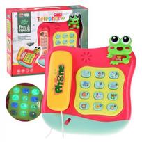 Spalvingas mygtukinis telefonas, groja melodijas ir šviečia ZA4625