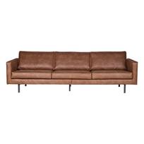 Rudos spalvos sofa iš dirbtinės odos 277 cm Rodeo – WOOOD